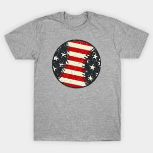 Vintage Baseball American Flag T-Shirt